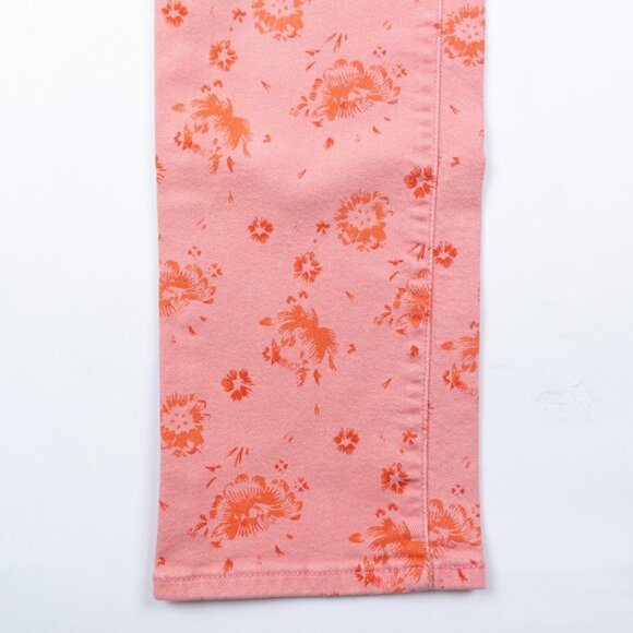 Levi's 512 Jeans Women's 29x30 Perfectly Slimming Pink Floral Print Straight Leg - Picture 4 of 14